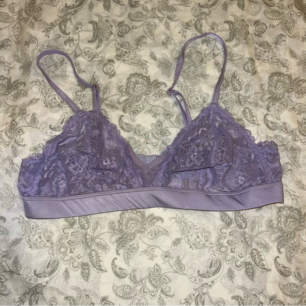 Savage X Fenty Lavender Lace Bralette Large